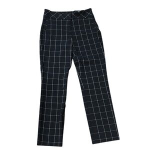 Worthington Black and White Grid Windowpane Pants